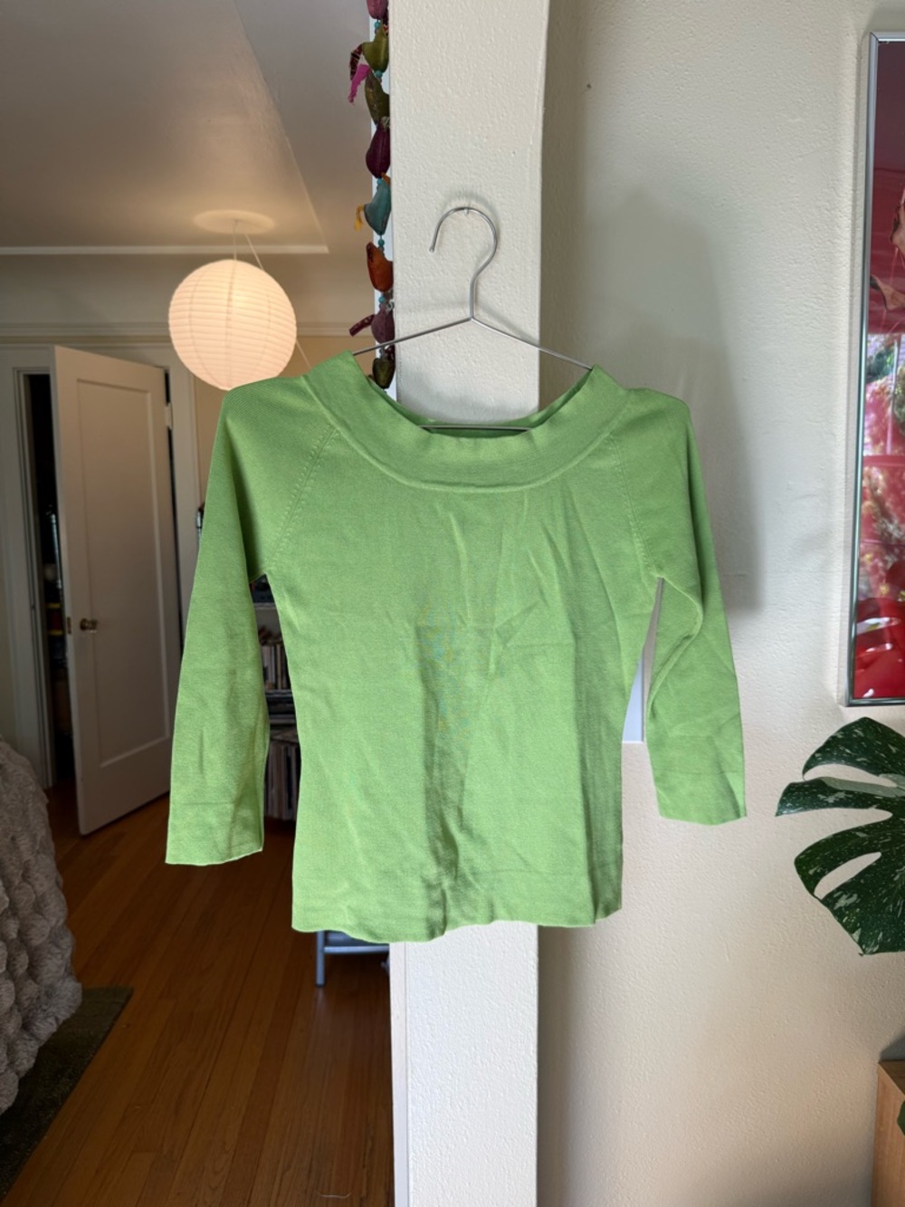 Vintage 90s Y2K Green Off-Shoulder Blouse